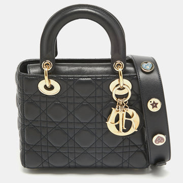 DIOR Black Cannage Leather Small Lady  My ABC Bag