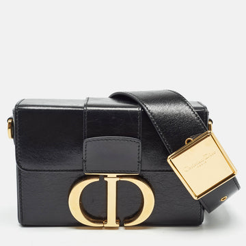 DIOR Black Glossy Leather 30 Montaigne Box Bag
