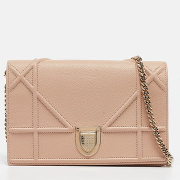 DIOR Beige Leather ama Wallet on Chain