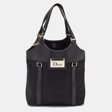 DIOR Black issimo Canvas and Leather Street Chic Tote