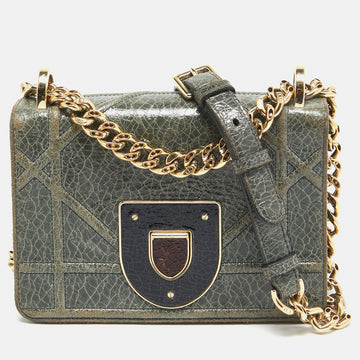 DIOR Green Ceramic Effect Leather ama Club Shoulder Bag