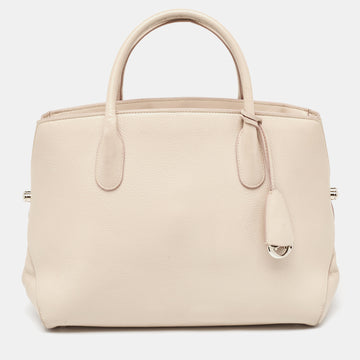 DIOR Light Cream Leather Large Open Bar Tote