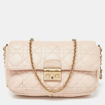 DIOR Light Pink Cannage Leather Miss  Promenade Chain Clutch