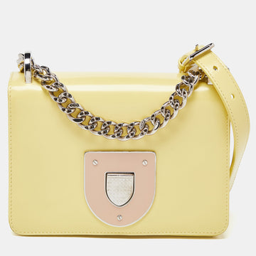 DIOR Light Yellow Patent Leather ama Club Shoulder Bag