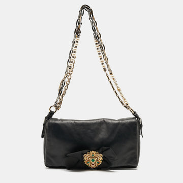 DOLCE & GABBANA Black Leather Miss Duchessa Bag