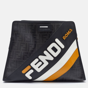 FENDI Black/Grey Zucca Coated Canvas Peekaboo Defender Cover