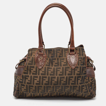 FENDI Brown/Tobacco Zucca Canvas Chef du Jour Satchel