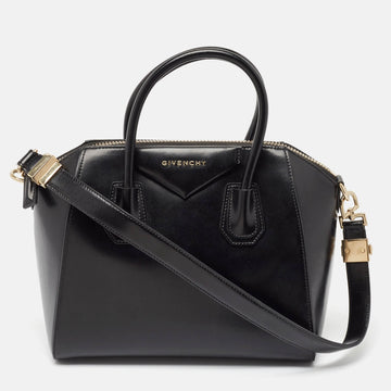 GIVENCHY Black Leather Small Antigona Satchel