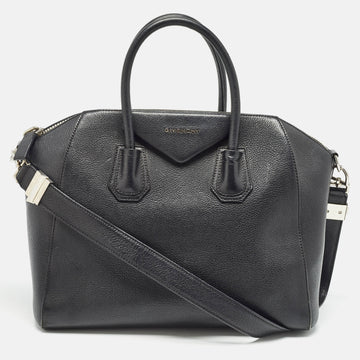 GIVENCHY Black Leather Medium Antigona Satchel