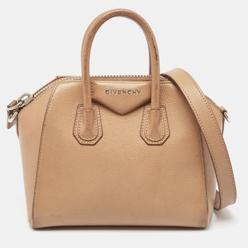 GIVENCHY Beige Leather Mini Antigona Satchel