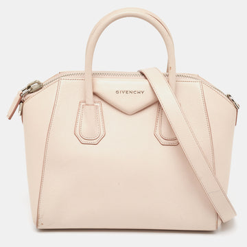 GIVENCHY Light Pink Leather Small Antigona Satchel