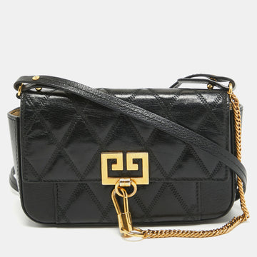 GIVENCHY Black Quilted Leather Mini Pocket Crossbody Bag