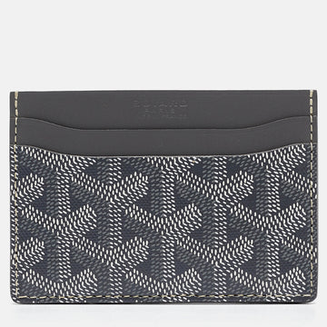 GOYARD Grey ine Coated Canvas and Leather Saint Sulpice Card Holder