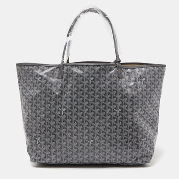 GOYARD Grey ine Coated Canvas and Leather Saint Louis GM Tote