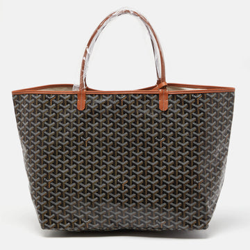 GOYARD Brown ine Coated Canvas and Leather Saint Louis GM Tote