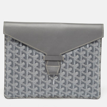 GOYARD Grey ine Coated Canvas Camondo Horizontal MM Clutch