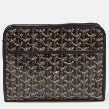 GOYARD Black ine Coated Canvas Jouvence MM Toiletry Pouch