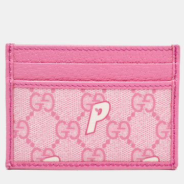 GUCCI x Palace Pink GG-P Supreme Canvas Card Holder