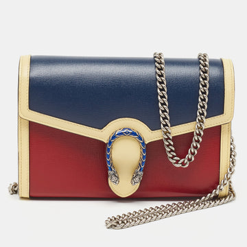 GUCCI Tri Color Leather Mini Dionysus Shoulder Bag