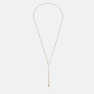 GUCCI Link to Love 18K Rose Gold Lariat Necklace