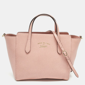 GUCCI Pink Leather Mini Swing Tote