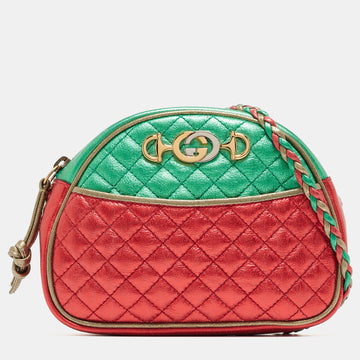 GUCCI Multicolor Quilted Leather Mini Trapuntata Crossbody Bag