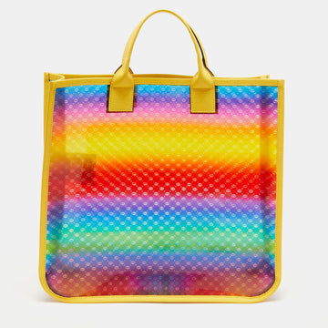 GUCCI Multicolor Diamante Vinyl and Leather Tote