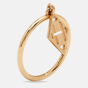 Hermes Gambade 18k Rose Gold Ring Size 52
