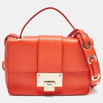 JIMMY CHOO Orange Leather Rebel Crossbody Bag