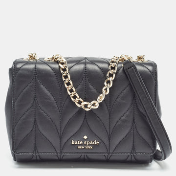 KATE SPADE Black Quilted Leather Briar Lane Emelyn Shoulder Bag