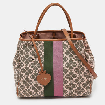 KATE SPADE Multicolor Canvas and Leather Shopper Tote