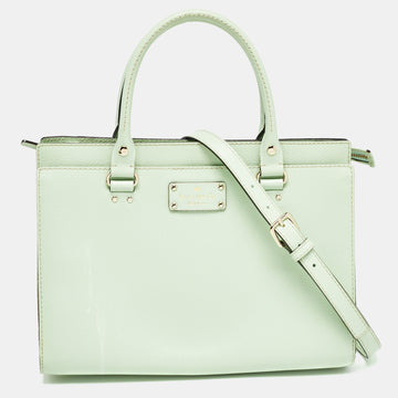 KATE SPADE Mint Mojito Leather Wellesley Satchel