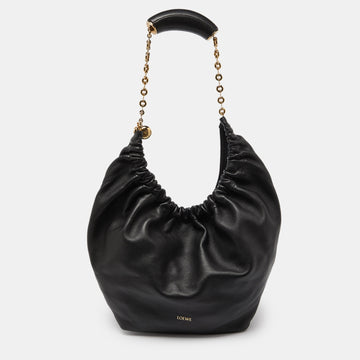 LOEWE Black Leather Medium Squeeze Bag