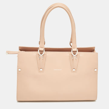 LONGCHAMP Beige Leather Small Paris Premiere Tote