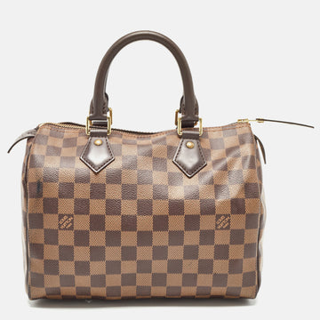 LOUIS VUITTON Damier Ebene Canvas Speedy 25 Bag