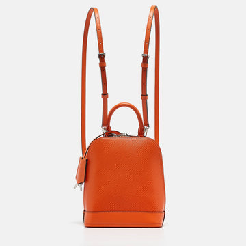 LOUIS VUITTON Orange Epi Leather Alma Backpack