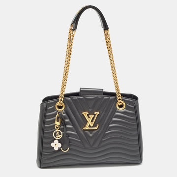 LOUIS VUITTON Black Quilted Leather New Wave Bag
