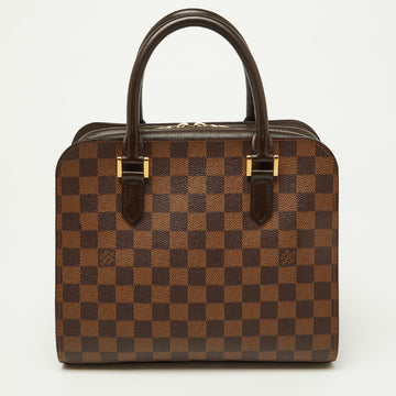 LOUIS VUITTON Damier Ebene Canvas and Leather Triana Bag