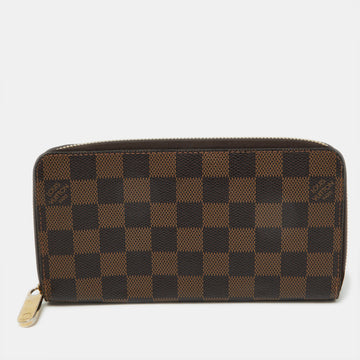 LOUIS VUITTON Damier Ebene Canvas Zippy Wallet