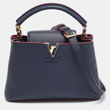 LOUIS VUITTON Marine/Rouge Taurillon Leather Capucines BB Bag