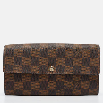 LOUIS VUITTON Damier Ebene Canvas Sarah Wallet