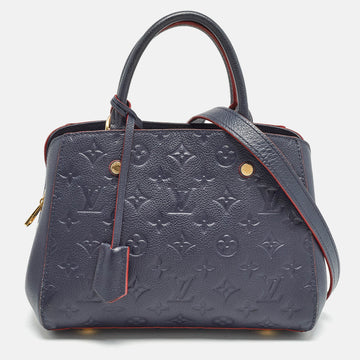 LOUIS VUITTON Marine Rogue Monogram Empreinte Leather Montaigne BB Bag