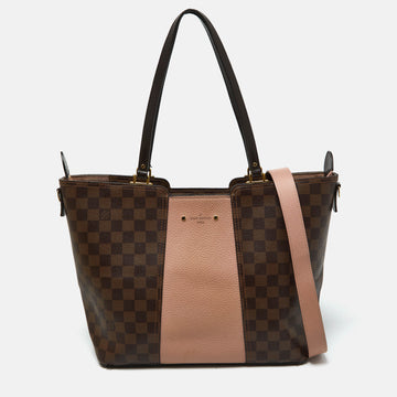 LOUIS VUITTON Magnolia Damier Ebene Canvas and Taurillon Leather Jersey Bag