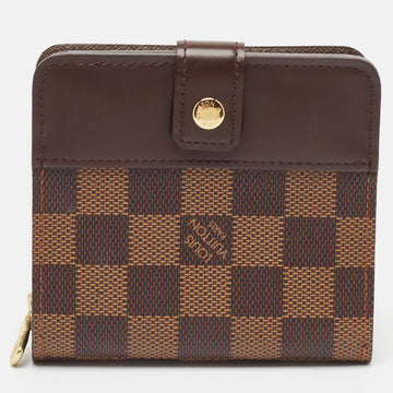 LOUIS VUITTON Damier Ebene Canvas Compact Wallet