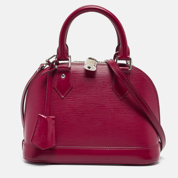 LOUIS VUITTON Fuchsia Epi Leather Alma BB Bag