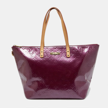 LOUIS VUITTON Violette Monogram Vernis Bellevue GM Bag