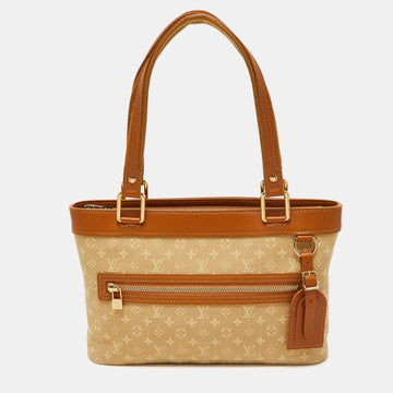 LOUIS VUITTON Beige Monogram Mini Lin Lucille PM TST Bag