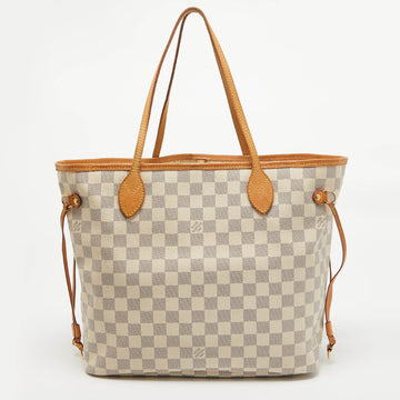 LOUIS VUITTON Damier Azur Canvas Neverfull MM Bag