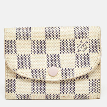 LOUIS VUITTON Damier Azur Canvas Rosalie Coin Purse