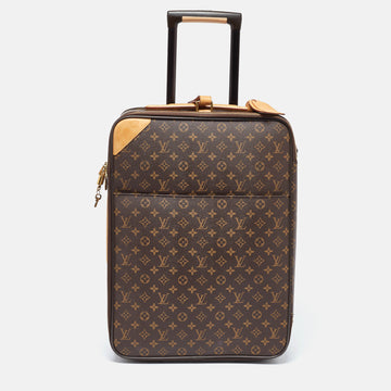 LOUIS VUITTON Monogram Canvas Business Pegase Legere 55 Luggage